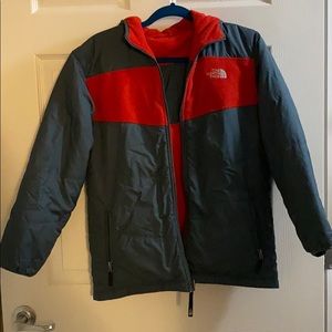 Boys Reversible North Face Winter Coat/Fleece